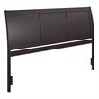 Pemberly Row Contemporary King Sleigh Wood Headboard in Espresso
