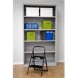 Pemberly Row 2-Step Modern Metal Gray Household Folding Step Stool Reach Height