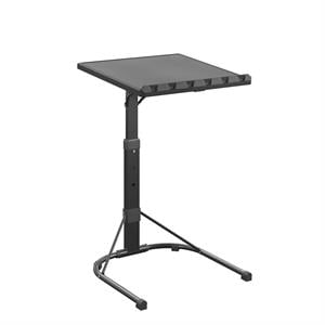 Pemberly Row Multi-Functional Adjustable Height Folding Activity Table in Black