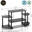 Pemberly Row Turn-N-Tube TV Entertainment Center for TV up to 25