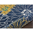 Pemberly Row 5' x 7' Blue Finish Fabric Contemporary Area Rug