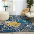 Pemberly Row 5' x 7' Blue Finish Fabric Contemporary Area Rug