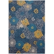Pemberly Row Contemporary 9' x 12' Blue Fabric Contemporary Indoor Rug