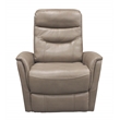 Pemberly Row Transitional Faux Leather Manual Swivel Glider Recliner in Brown