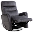 Pemberly Row Traditional Fabric Gray Swivel Glider Recliner (Two Pack)