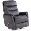 Pemberly Row Traditional Fabric Gray Swivel Glider Recliner (Two Pack)