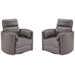 2 Glider Recliner/Fabric Charcoal