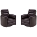 2 Glider Recliner/Leather Brown