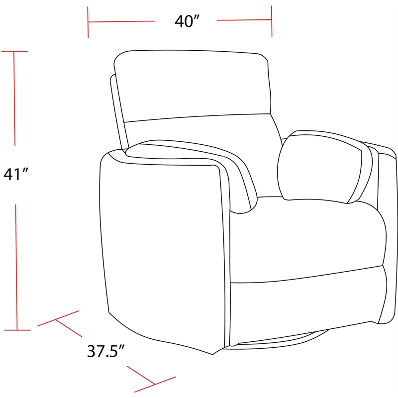 Pemberly Row Modern Leather Brown Power Swivel Glider Recliner (Two Pack)
