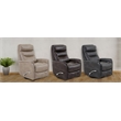 Pemberly Row Traditional Fabric Gray Swivel Glider Recliner (Two Pack)