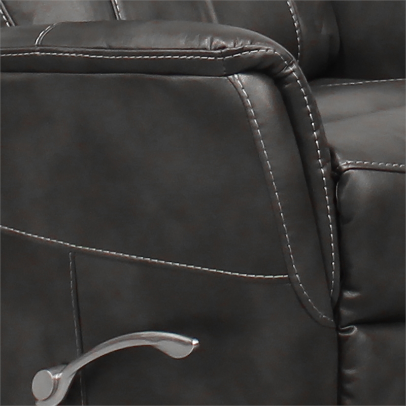 Pemberly Row Traditional Fabric Gray Swivel Glider Recliner (Two Pack)