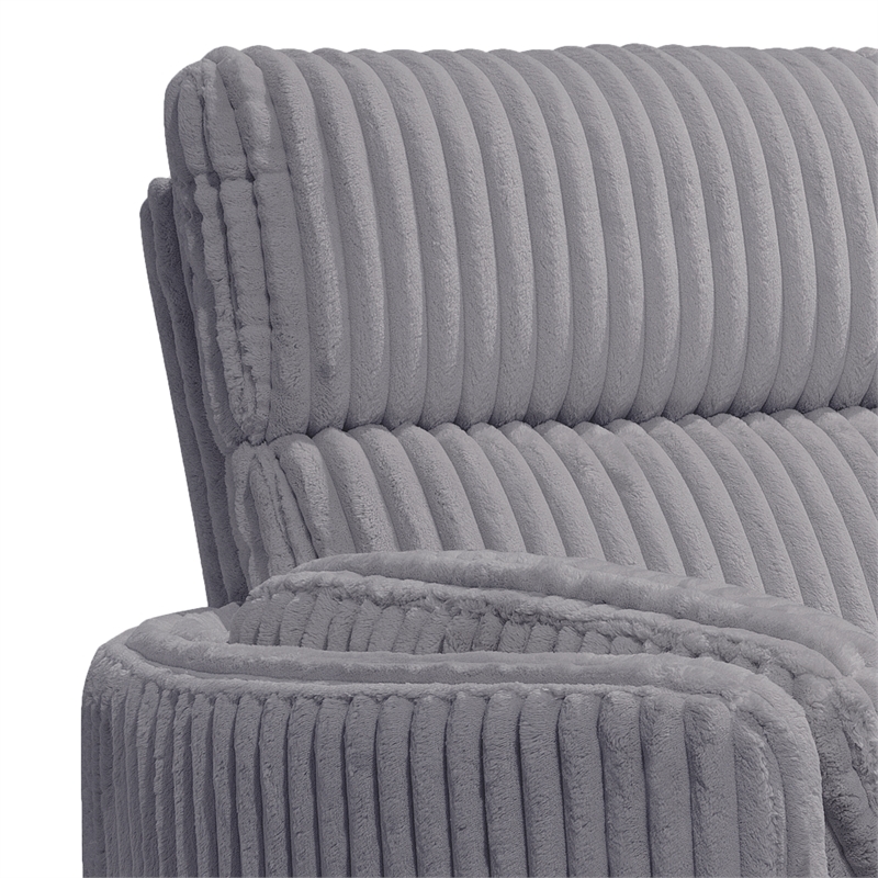 Pemberly Row Modern Mega Grey Fabric Power Swivel Glider Recliner (Two Pack)
