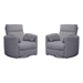 2 Glider Recliner/Fabric Gray