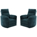 2 Glider Recliner/Fabric Blue
