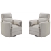 2 Glider Recliner/Leather Ivory