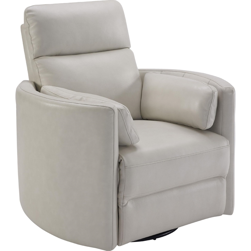 Pemberly Row Modern Brown Leather Power Swivel Glider Recliner (Two Pack)