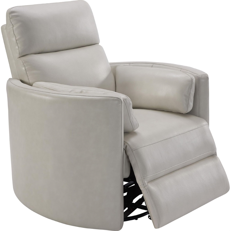 Pemberly Row Modern Brown Leather Power Swivel Glider Recliner (Two Pack)