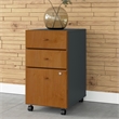 Pemberly Row 3-Drawers Mobile File Cabinet in Natural Cherry - Engineered Wood