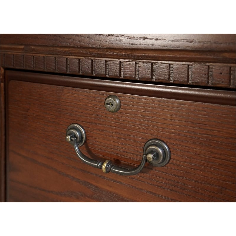 Pemberly Row Transitional 2-Drawers Wood Filing Cabinet in Oak