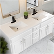 Pemberly Row Modern Cultured Marble 73-inch Vanity Top in White