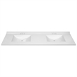 Pemberly Row Modern Cultured Marble 73-inch Vanity Top in White
