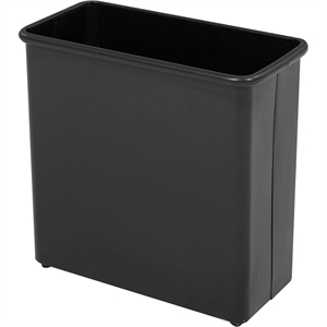 Pemberly Row Black Rectangular Wastebasket 27.5 Quart (Set of 3)