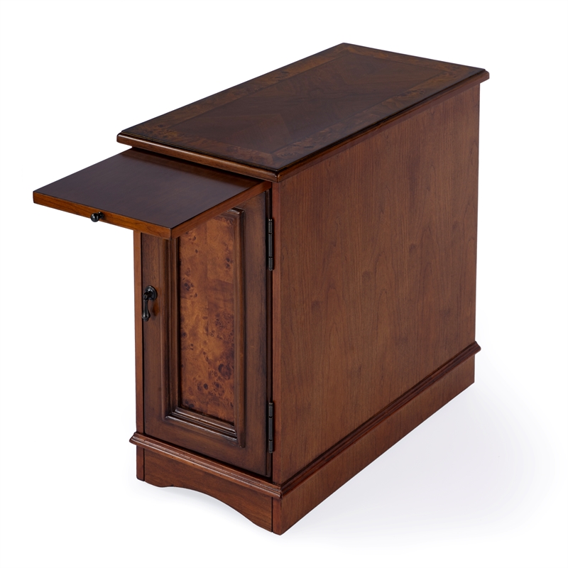 Pemberly Row Contemporary Cabinet End Table - Olive Ash Brown