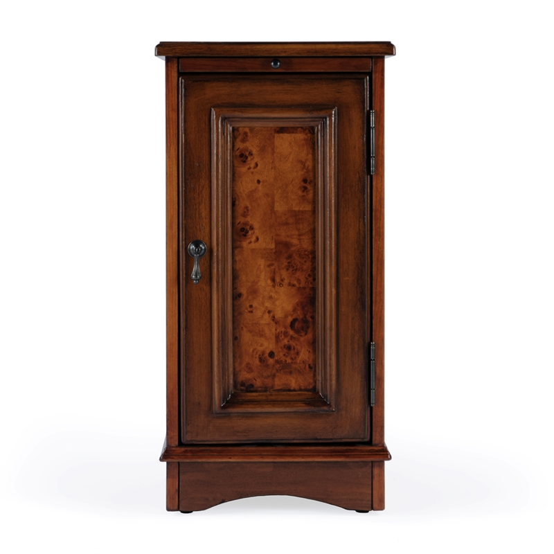 Pemberly Row Contemporary Cabinet End Table - Olive Ash Brown