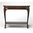 Pemberly Row Contemporary Wood Console Table in Cherry Brown