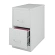Pemberly Row Metal 2-Drawer Letter Width Vertical Filing Cabinet in Light Gray