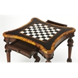 Pemberly Row Modern Enrique Stone And Wood Game Table - Brown