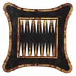 Pemberly Row Modern Enrique Stone And Wood Game Table - Brown