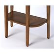 Pemberly Row Modern Demilune Console Table In Olive Ash Burl