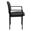 Pemberly Row Contemporary Comfortable Side Guest Chair in Black