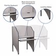 Pemberly Row Contemporary Study Carrel in Nebula Grey Finish