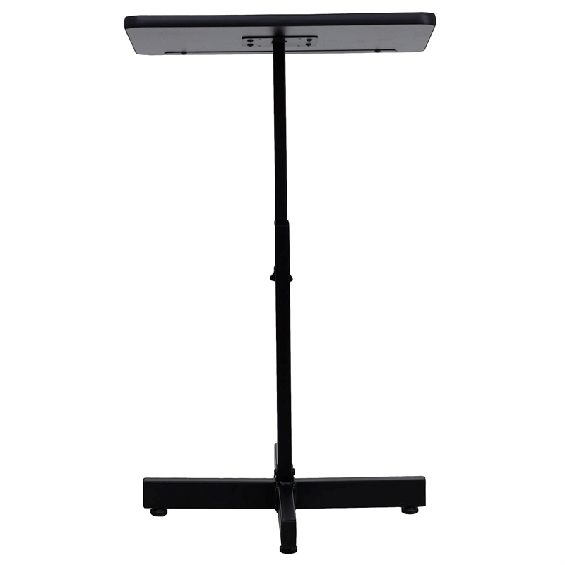 Pemberly Row Modern Adjustable Height Metal Lectern in Mahogany