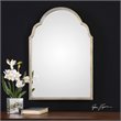 Pemberly Row Contemporary Metal Petite Arch Mirror in Silver Finish