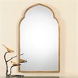 Pemberly Row Contemporary Style Metal Arch Mirror in Gold Finish