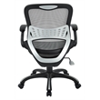Pemberly Row Mesh Seat and Back Manager Chair in Gray Mesh Fabric