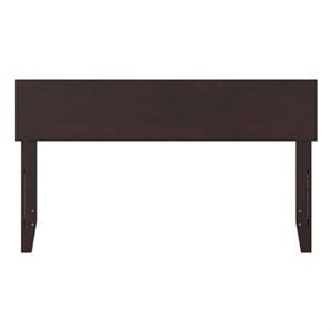 Pemberly Row Contemporary Full Modern Wood Panel Headboard in Espresso