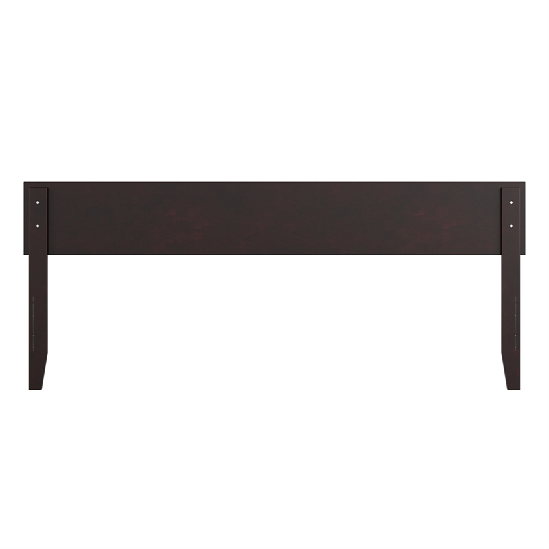 Pemberly Row Contemporary King Modern Wood Panel Headboard in Espresso
