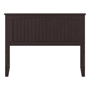 Pemberly Row Contemporary Full Wood Panel Headboard in Espresso