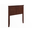 Pemberly Row Contemporary Twin Solid Wood Panel Headboard in Walnut