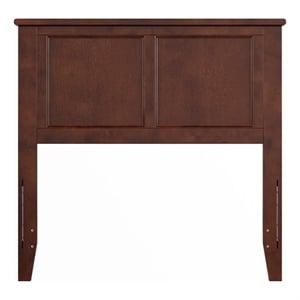 Pemberly Row Contemporary Twin Solid Wood Panel Headboard in Walnut