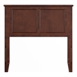 Pemberly Row Contemporary Twin Solid Wood Panel Headboard in Walnut