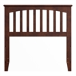 Pemberly Row Contemporary Twin Wood Headboard in Walnut Finish