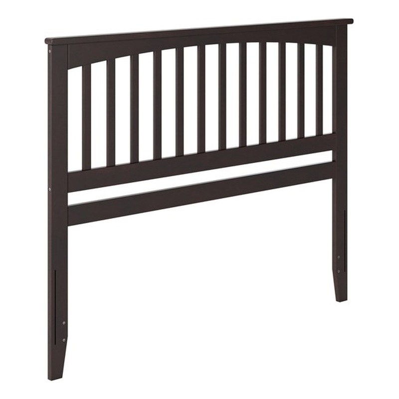 Pemberly Row Contemporary Queen Wood Headboard in Espresso Finish