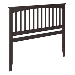 Pemberly Row Contemporary Queen Wood Headboard in Espresso Finish