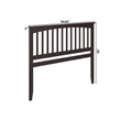 Pemberly Row Contemporary Queen Wood Headboard in Espresso Finish