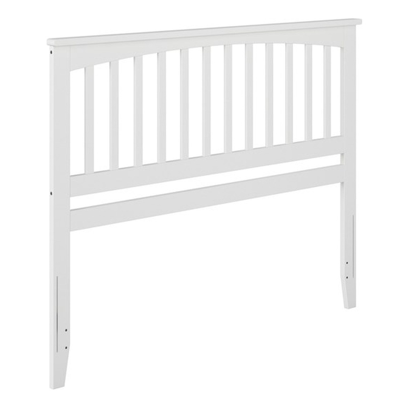 Pemberly Row Contemporary Queen Wood Headboard in White Finish